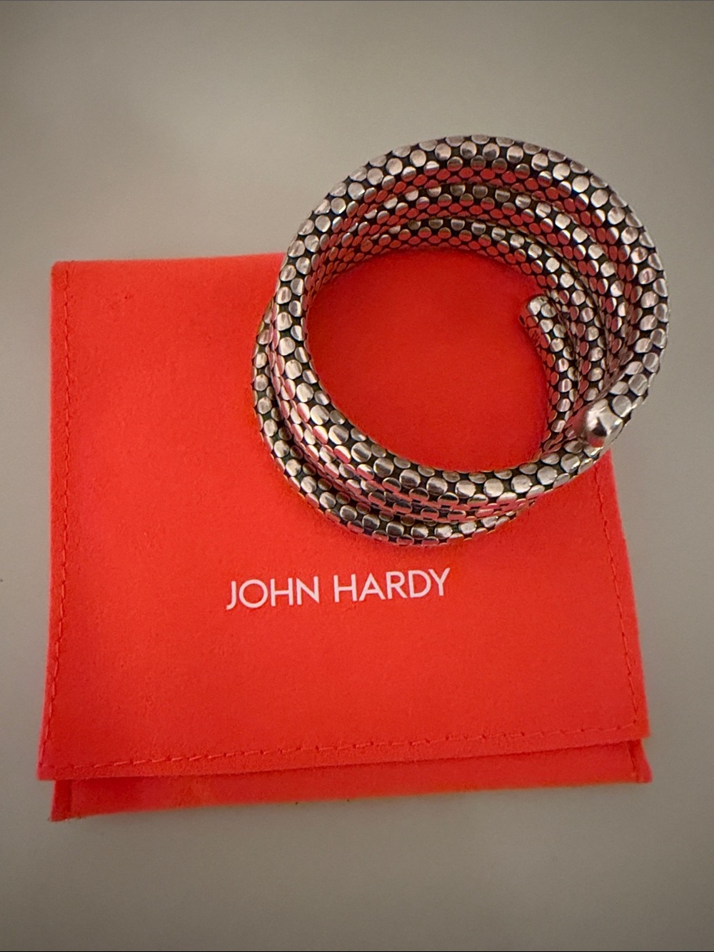 Silver Textured Wrap Bracelet - Women's Jewelry - Picture 2 of 4